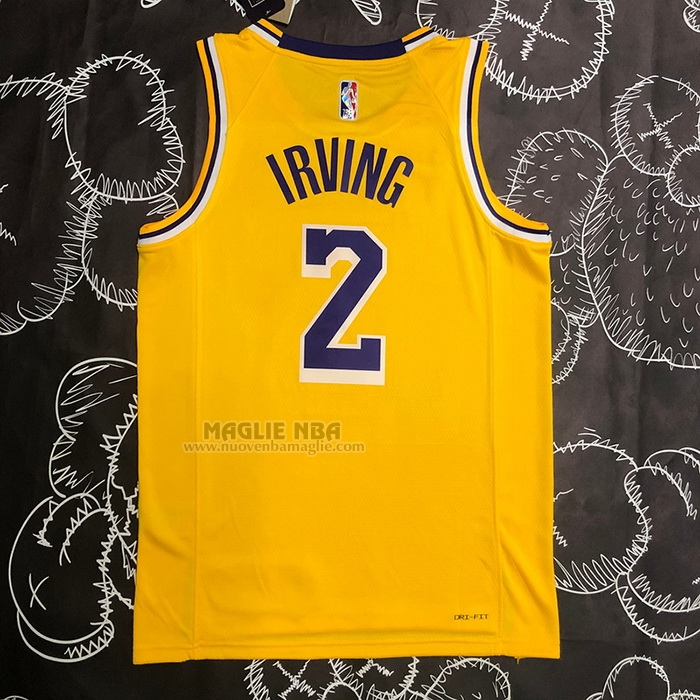 Maglia
 Kyrie Irving NO 2 Los Angeles Lakers 75th Anniversary 2021-22 Giallo
